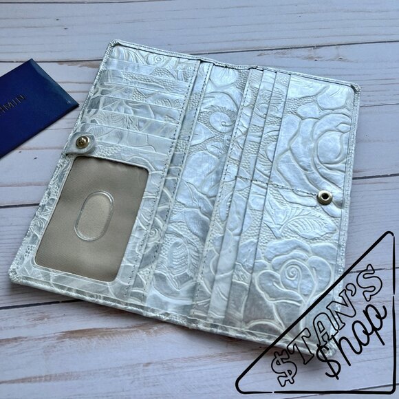 BRAHMIN Ady Wallet White Assorted Genuine Leather - 1 - Picture 8 of 10